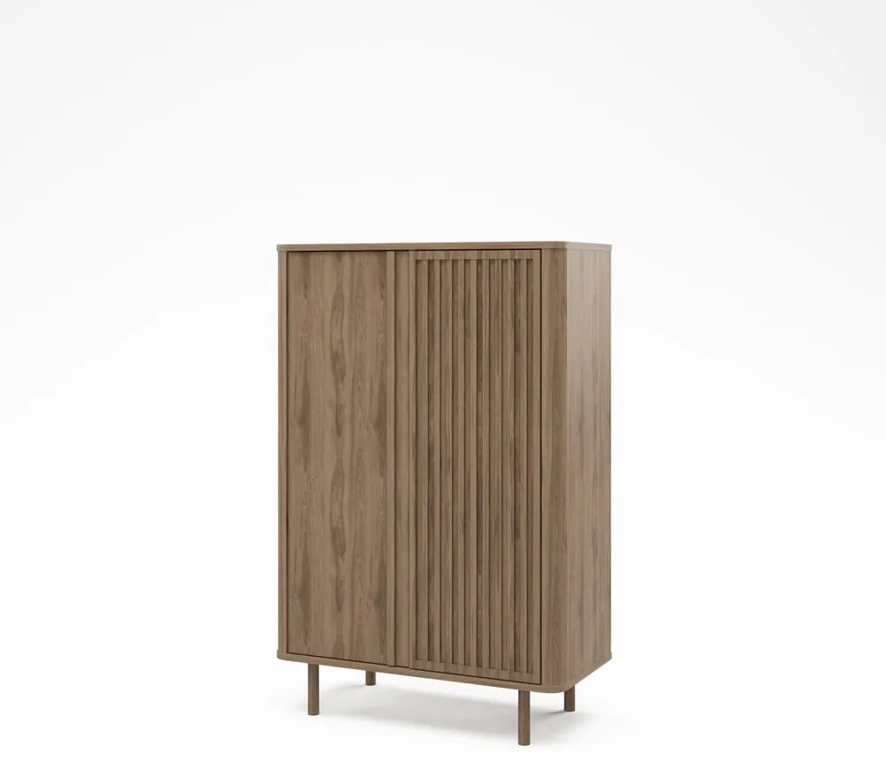 Шкафче от дъбов декор в естествен цвят 86x130x40 cm Salma – Marckeric