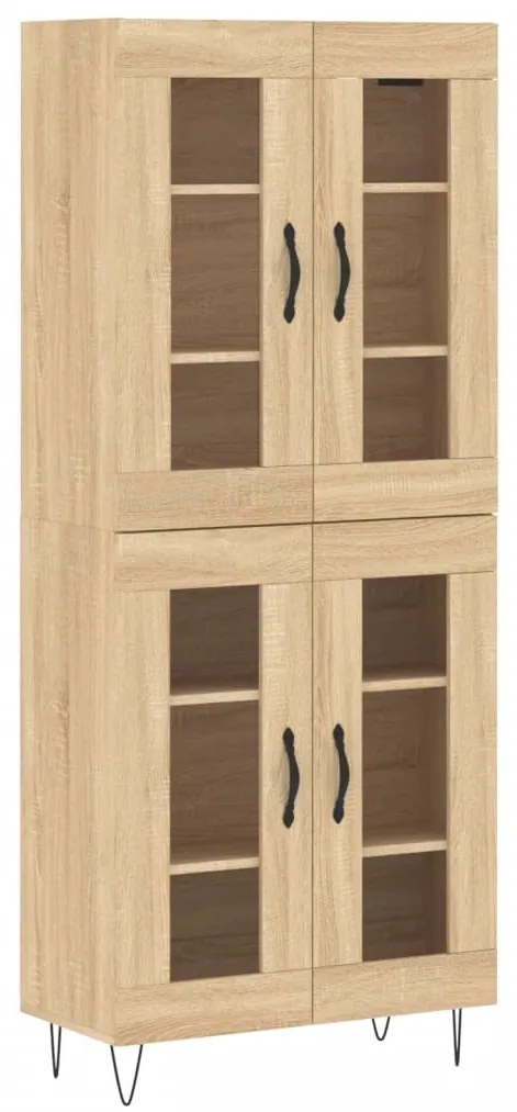 3198308 vidaXL Висок шкаф, дъб сонома, 69,5x34x180 см, инженерно дърво
