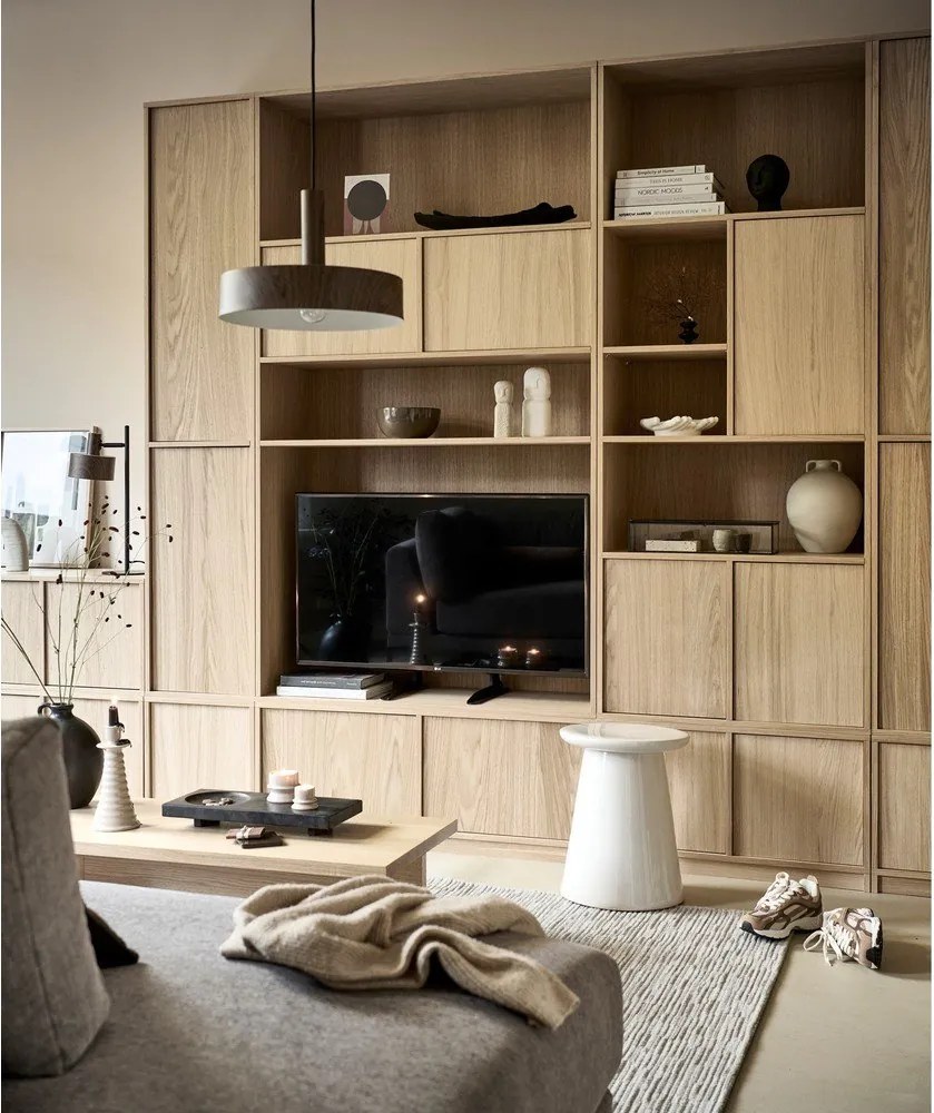 Модулна етажерка за книги с дъбов декор в естествен цвят 110x199 cm Modulair - vtwonen