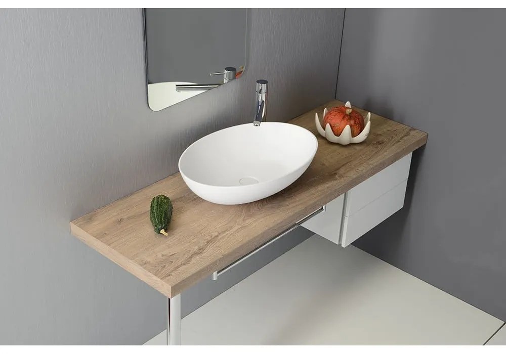 Бял керамичен умивалник , 60 x 40 cm Thin - Sapho