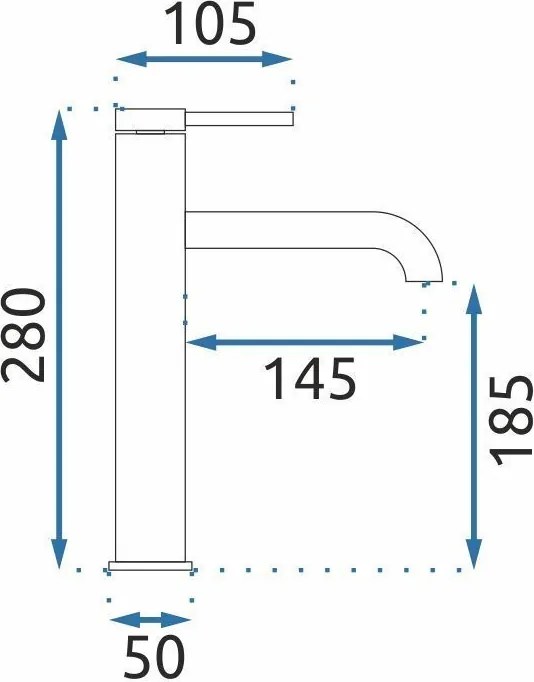 Смесител за мивка Rea Spot Brush Gold High