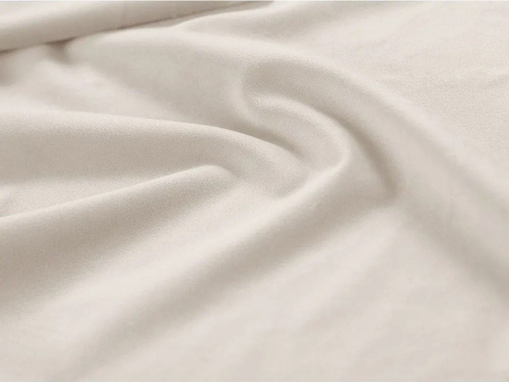 Кремаво единично легло 90x200 cm тапицирано с място за съхранение с включена подматрачна рамка Jodie – Micadoni