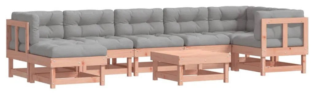 3185869 vidaXL Градински комплект с възглавници, 8 части, дугласко дърво масив