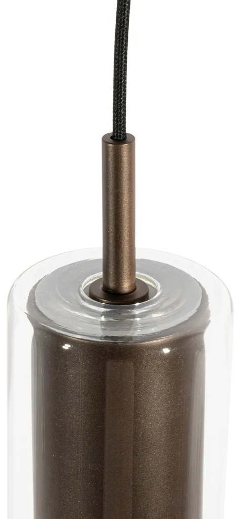 Модерен висящ аплик тъмно бронз за релсова система 1-фазен - Iconic Lloyd