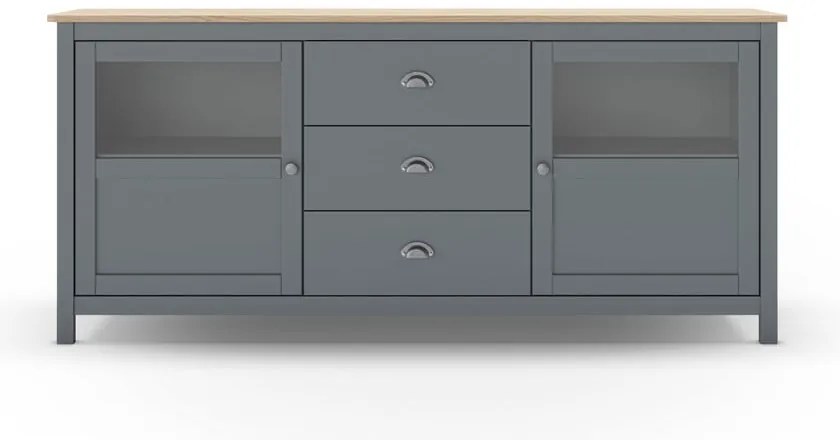 Скрин сиво-зелен от масивен бор 180x80x40 cm Misti – Marckeric