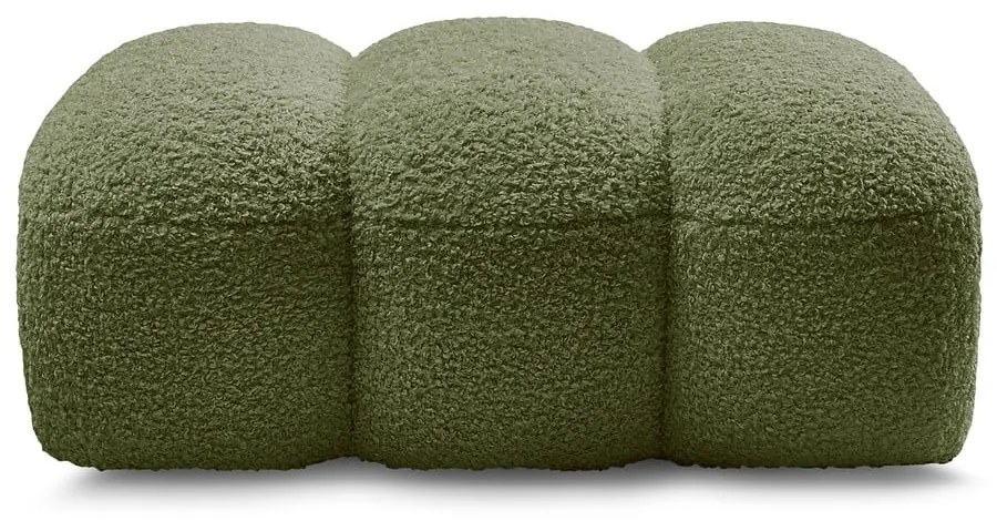 Зелена табуретка от прежда с примки от букле Hippolyte – Bobochic Paris