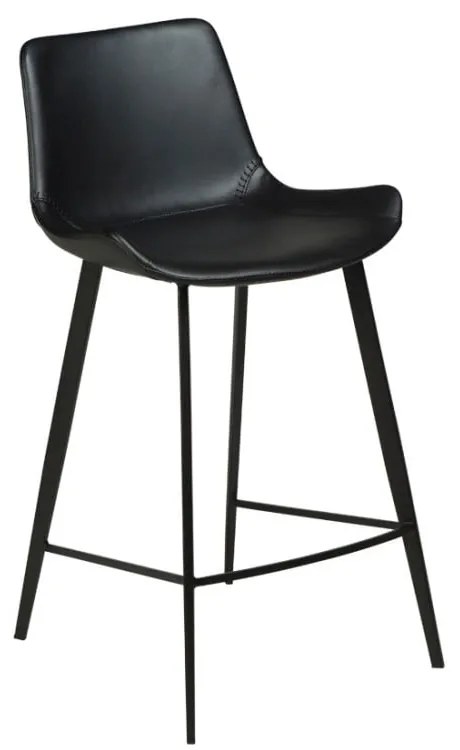 Бар стол от черна изкуствена кожа Hype - DAN-FORM Denmark