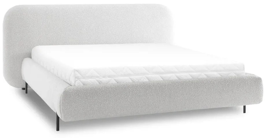 Бежово двойно тапицирано легло с място за съхранение и включена подматрачна рамка 160x200 cm Pointt – ELTAP