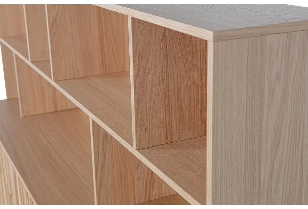 Библиотека от декор от дъб в естествен цвят 200x150x44 cm Gravure – WOOOD