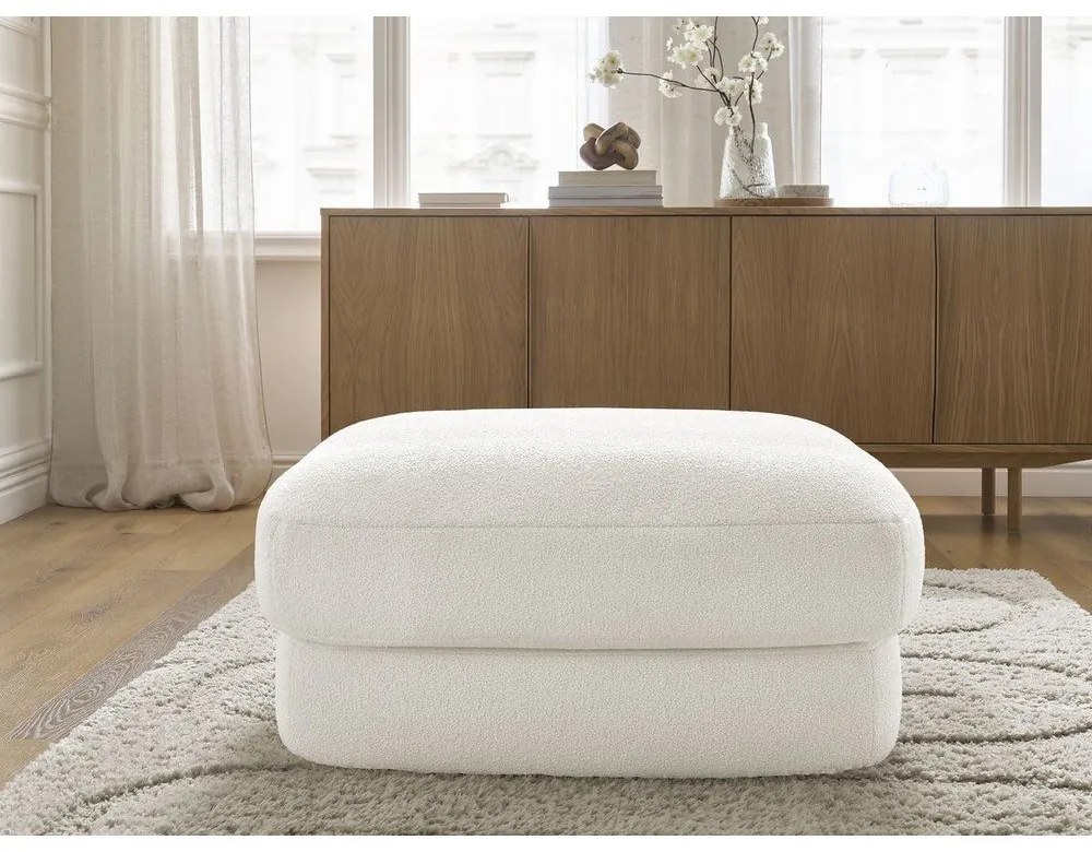 Бяла табуретка от букле Leonore – Bobochic Paris