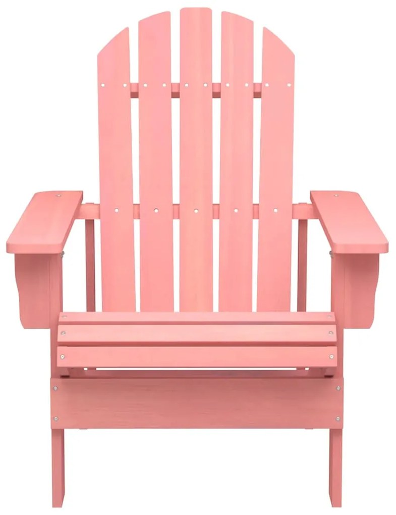 315877 vidaXL Градински стол "Адирондак", чам масив, розов