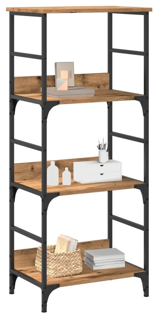 857467 vidaXL Библиотека, дъб артизан, 50x33x117,5 см, инженерно дърво