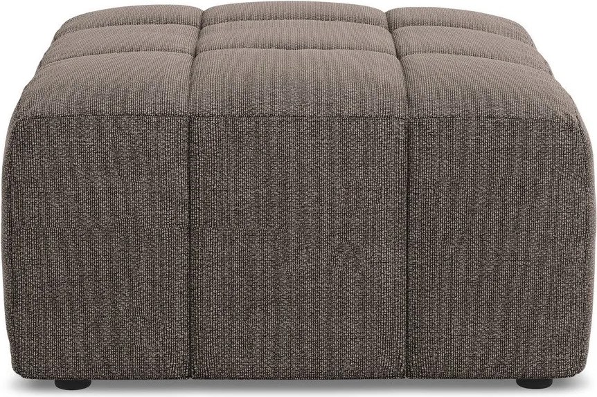 Кафява табуретка от прежда с примки от букле Aloha – Makamii