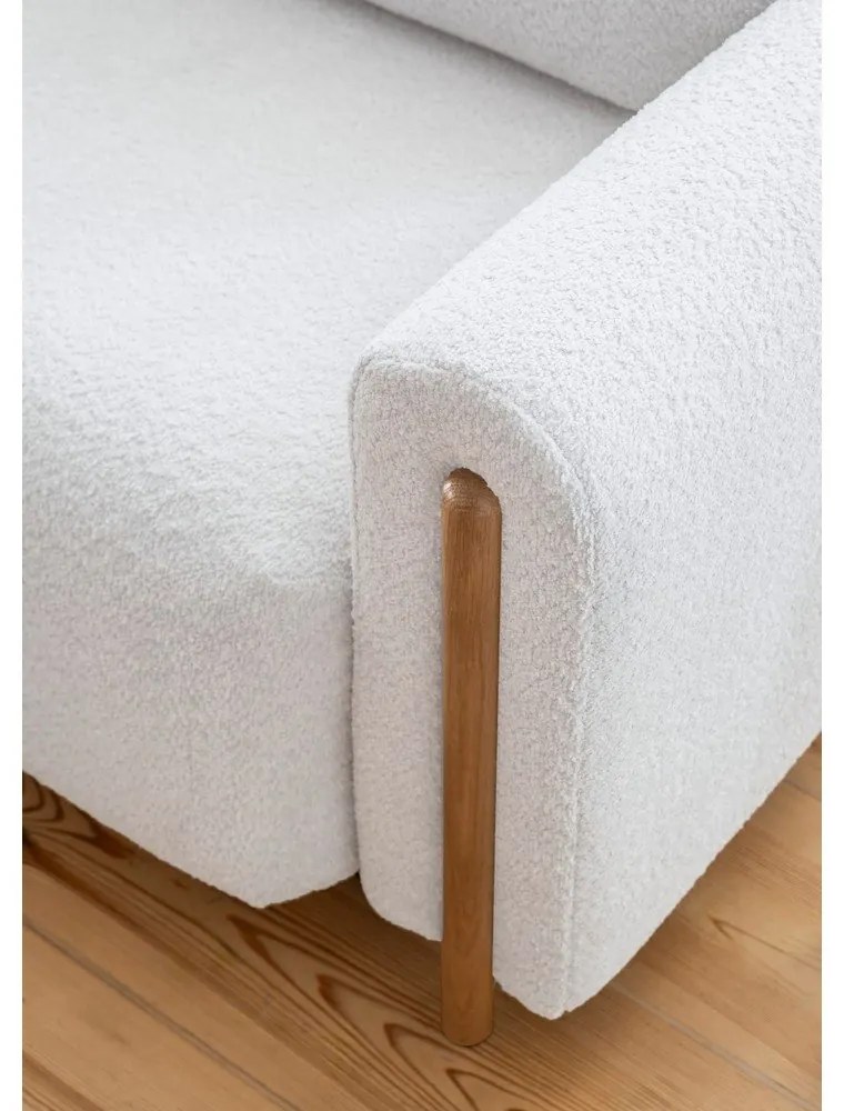 Сив сгъваем/с място за съхранение диван от прежда с примки от букле 244 cm Arcadova – ELTAP