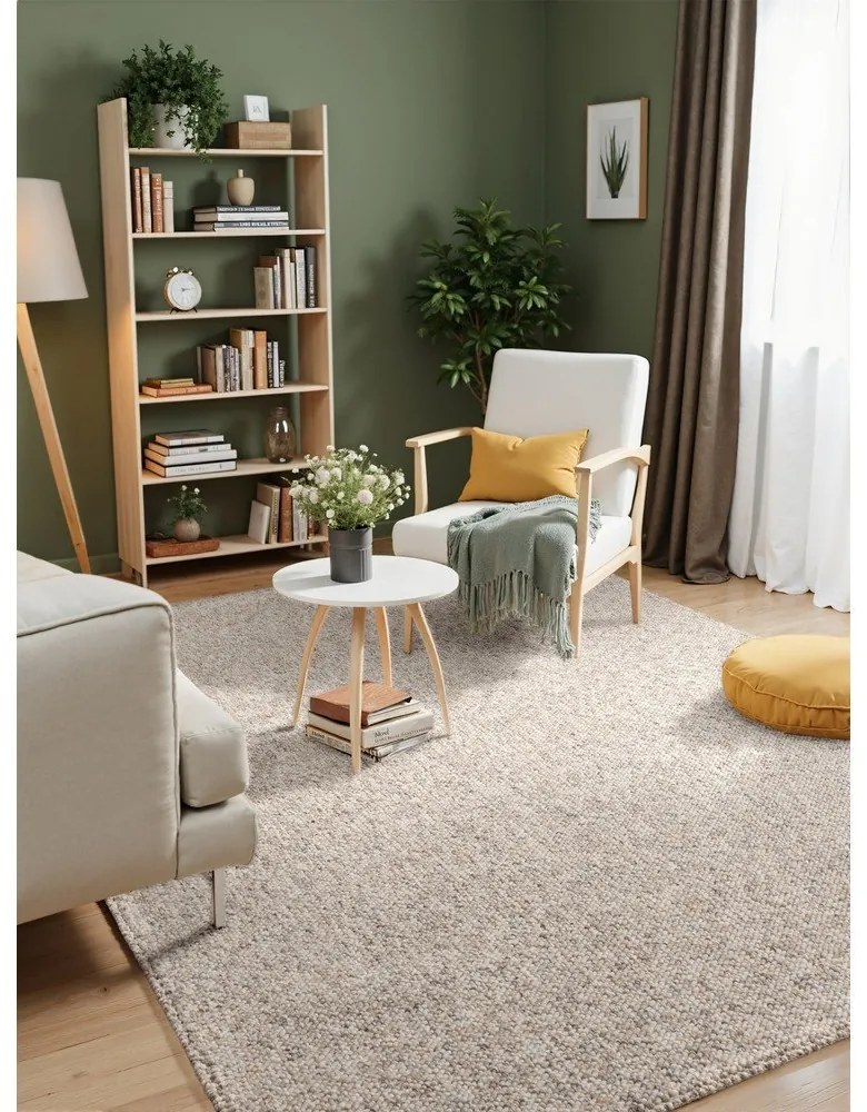 Сиво-кремав килим подходящ за пране 160x230 cm Rocco Dark Cream – Elle Decoration
