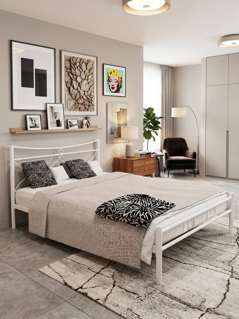 Легло Pier-150x200-White-Χωρίς ποδαρικό