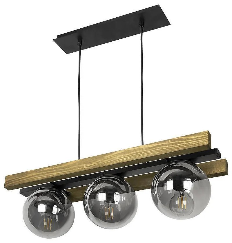 Пендел БРАВА, орех/сив, 3xE27