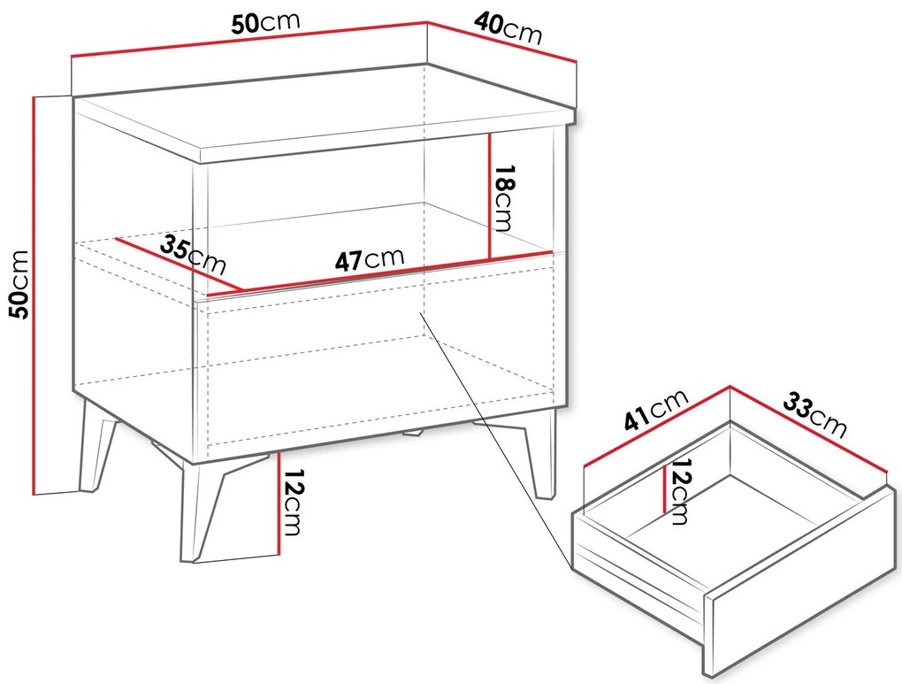 Нощно шкафче Aurora-Mpez Gualistero