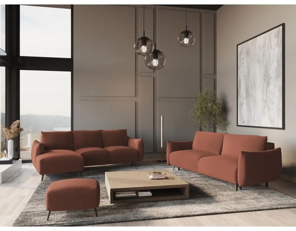 Розов ъглов диван (ляв ъгъл) Malie – Makamii