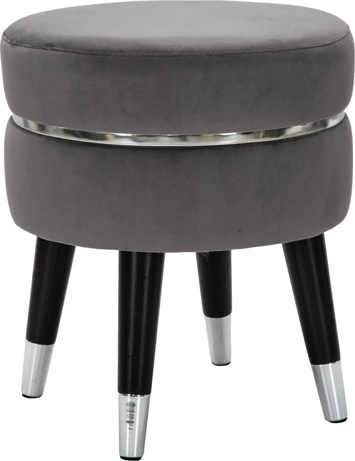 Табуретка от сиво кадифе Paris - Mauro Ferretti