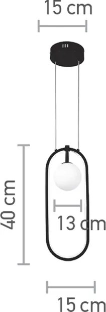 Светлина за окачване InLight 6060-BL