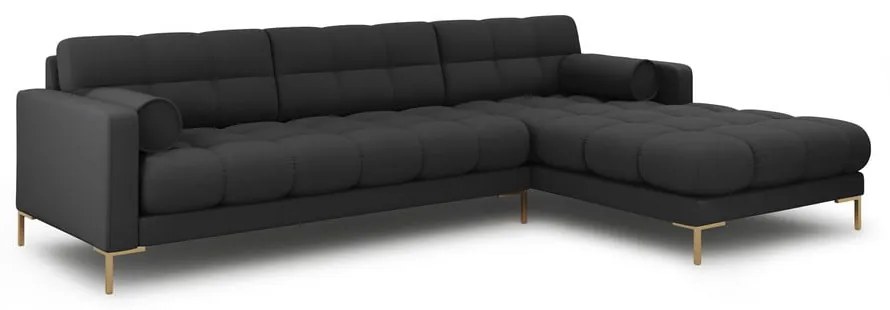 Тъмносив ъглов диван (десен ъгъл) Bali – Cosmopolitan Design