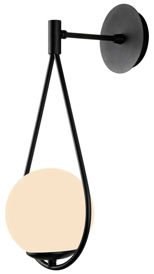 Черна стенна лампа ø 15 cm Arch – Squid Lighting