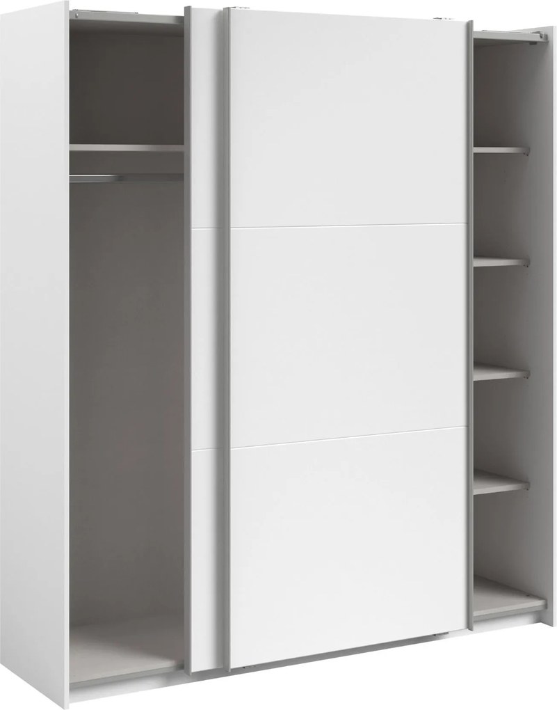 Гардероб Lynch с плъзгащи врати-Бял - Дължина: 180 см