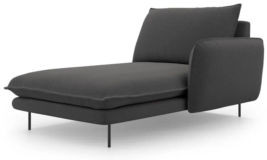 Тъмносив стол за отдих, десен ъгъл Vienna - Cosmopolitan Design