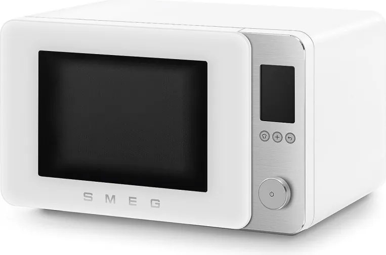 Комбинирана микровълнова фурна с горещ въздух SMEG Collezione MOC02WHMEU, 900W, 27 л, 25 програми, Плавно затваряне, Индивидуални настройки, Бял мат