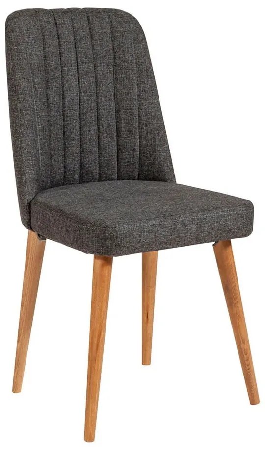 Трапезен стол от антрацитно кадифе Stormi Sandalye - Kalune Design
