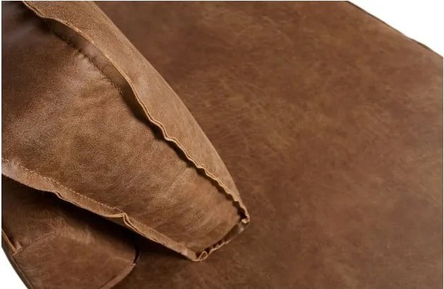 Кафяв ъглов диван от изкуствена кожа (ляв ъгъл/L форма) Rodeo – WOOOD