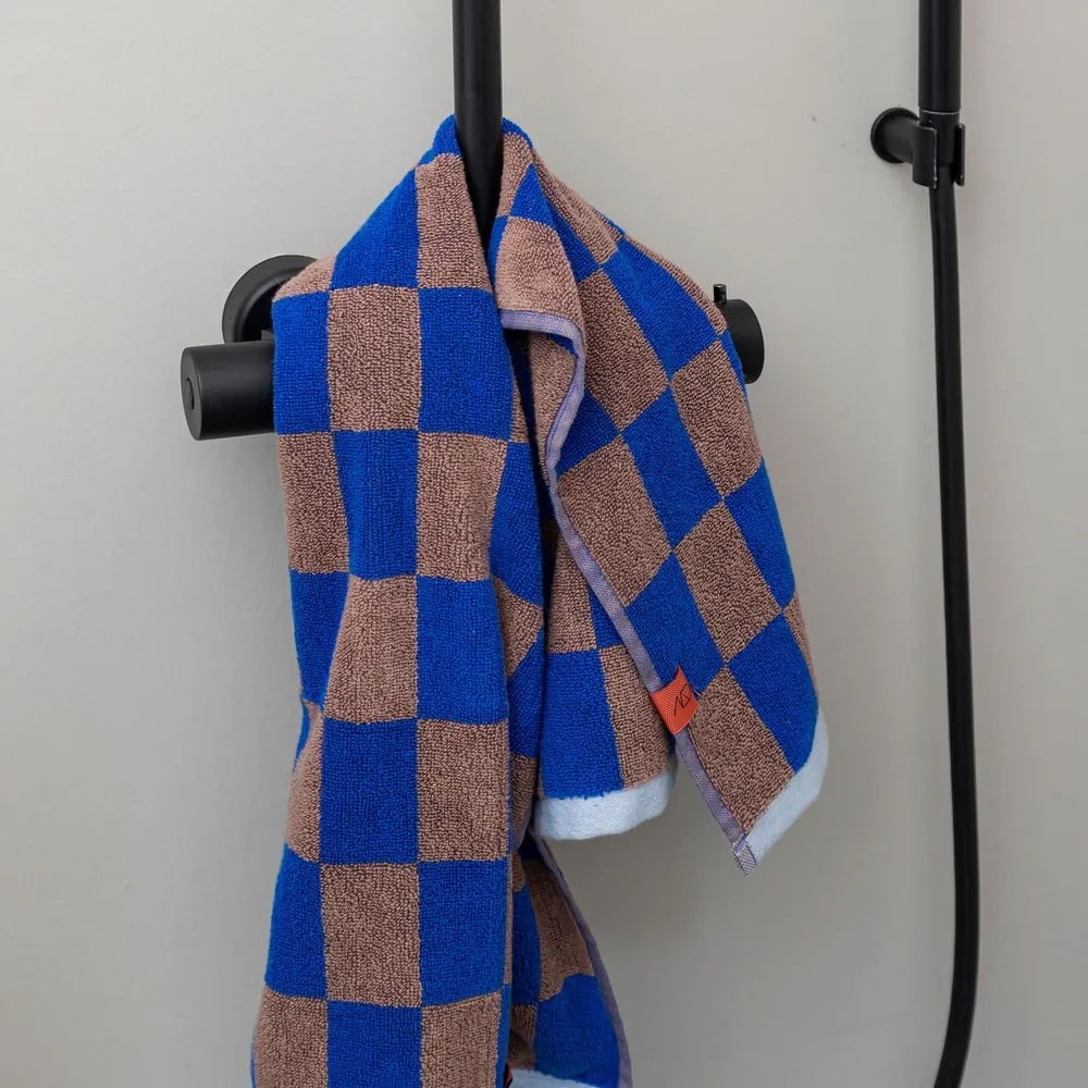 Синьо-кафява кърпа от органичен памук 50x90 cm Retro - Mette Ditmer Denmark