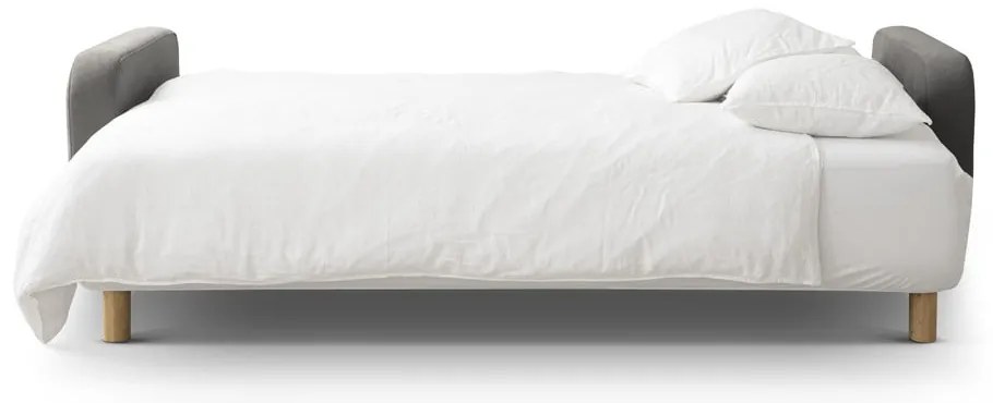 Сив разтегателен диван с място за съхранение 231 cm Elen – Micadoni