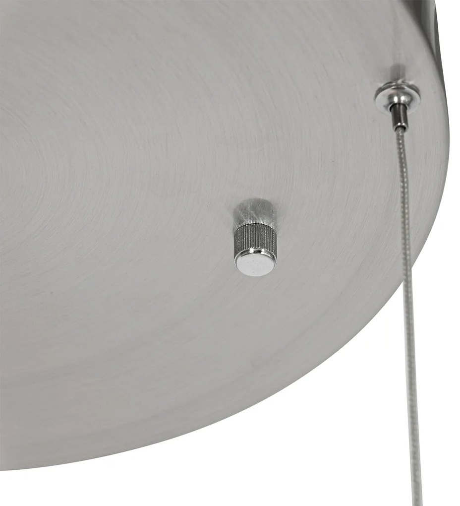 Стъклена висяща лампа кръгла с LED 3-степенна димируема 3-светлина - Lyani