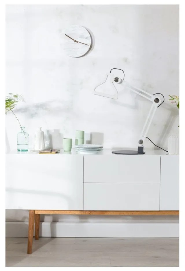 Бял мраморен часовник Zuiver Time Wall Clock