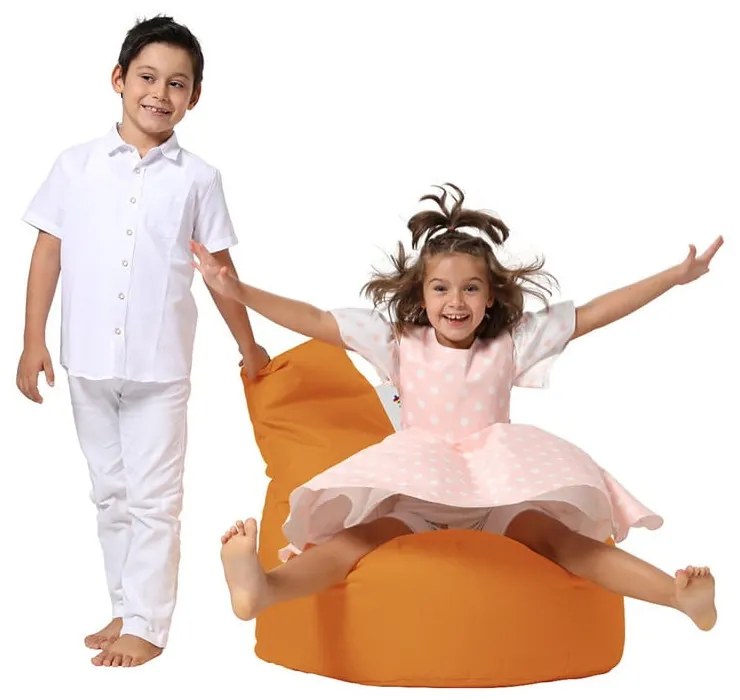 Оранжев детски чувал за сядане Baton - Floriane Garden