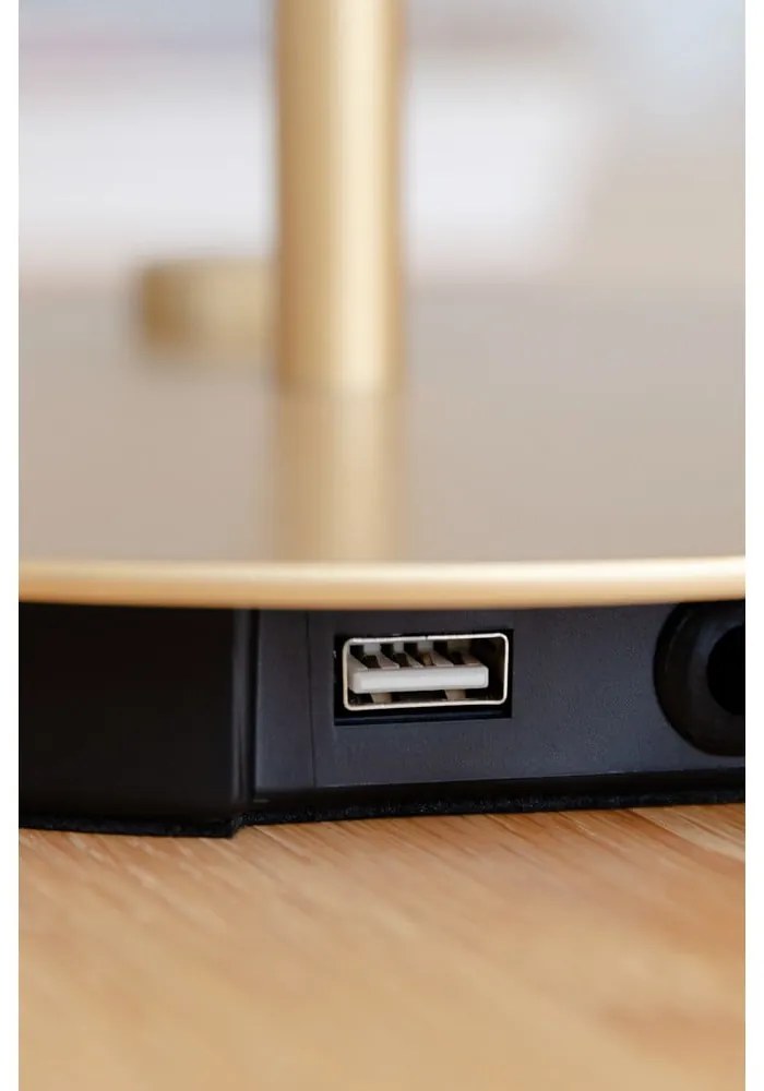 Черна LED затъмняваща се настолна лампа с метален абажур (височина 41,5 cm) Asteria Table – UMAGE