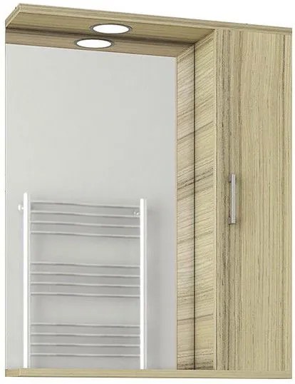 Огледало с десен шкаф Drop Ritmo 65-Oak