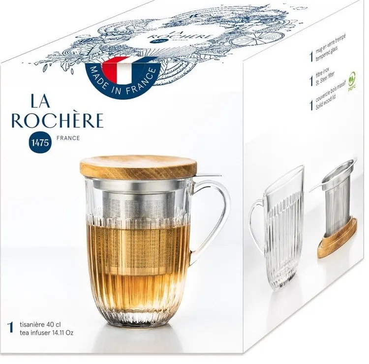 Стъклена чаша с цедка 280 ml Ouessant - La Rochére