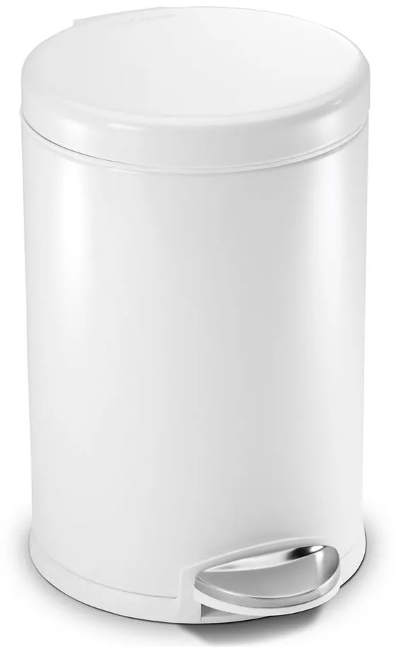 Bílý pedálový koš simplehuman, 4.5 l