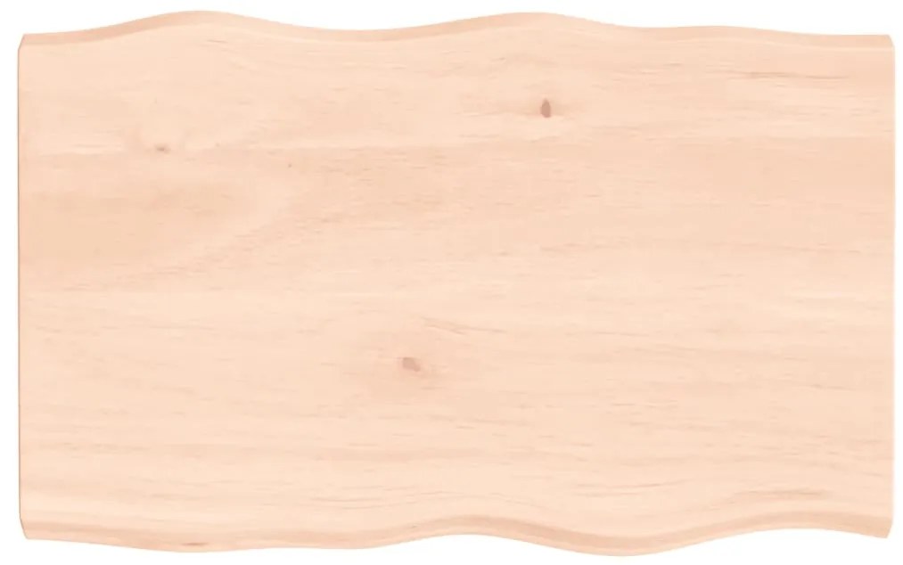 363876 vidaXL Плот за маса 80x50x(2-4) см необработено масивно дърво жив ръб