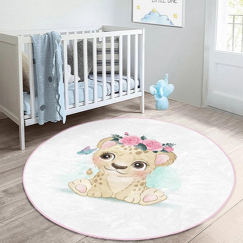 Бял детски килим ø 80 cm Comfort - Mila Home