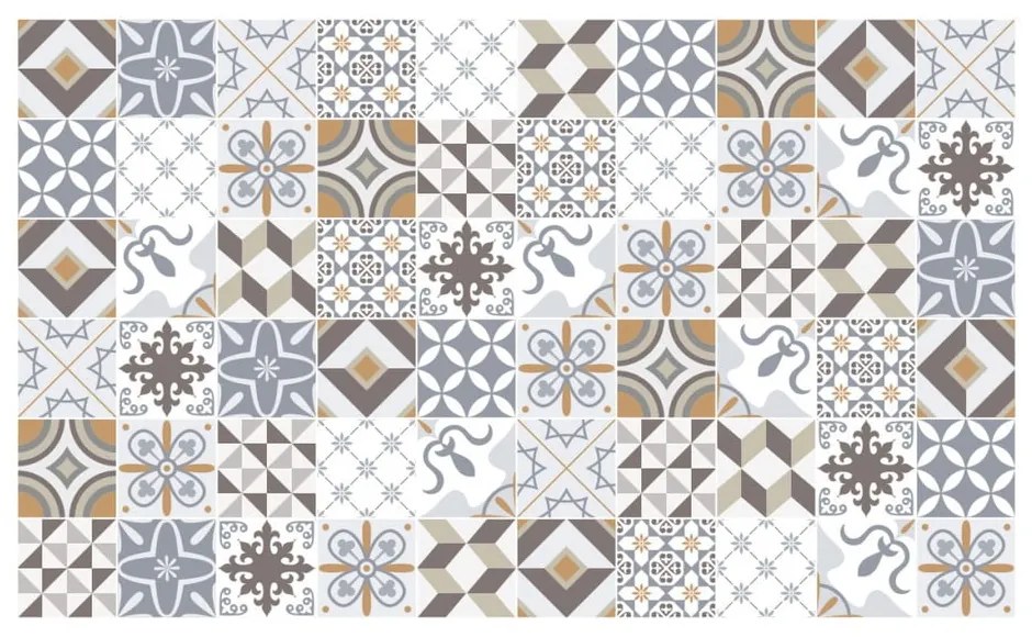 Комплект от 60 стикера за стена Cement Tiles Liliania, 10 x 10 cm Liliana - Ambiance