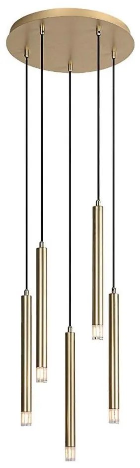Rabalux 72361 - Пендел RAMIRA 5xG9/5W/230V златист