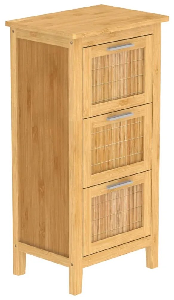438812 EISL Шкаф за баня с 3 чекмеджета, бамбук, 30x42x82 см