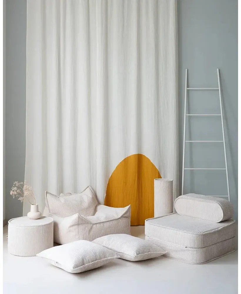 Кремава детска възглавница за диван от рипсено кадифе Roll – Wigiwama