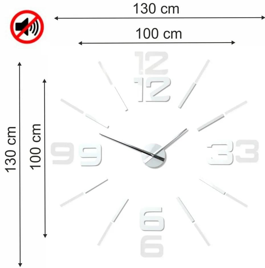 Голям бял лепящ часовник, 130 см