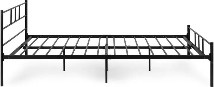 Черно метално легло със стабилна рамка