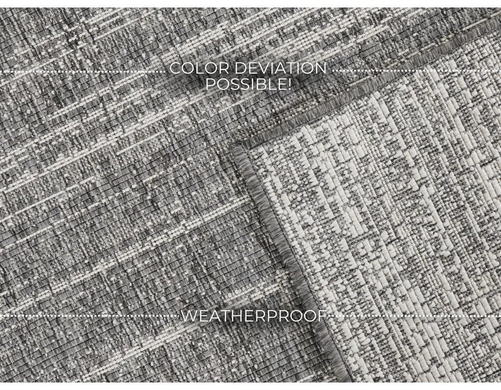 Сив външен килим с протектор 250x80 cm Gemini - Elle Decoration